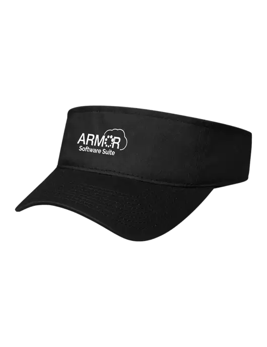 Black Cap Visor w/Armor Logo