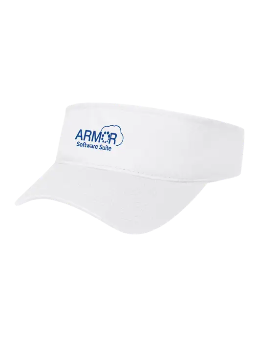 White Cap Visor w/Armor Logo
