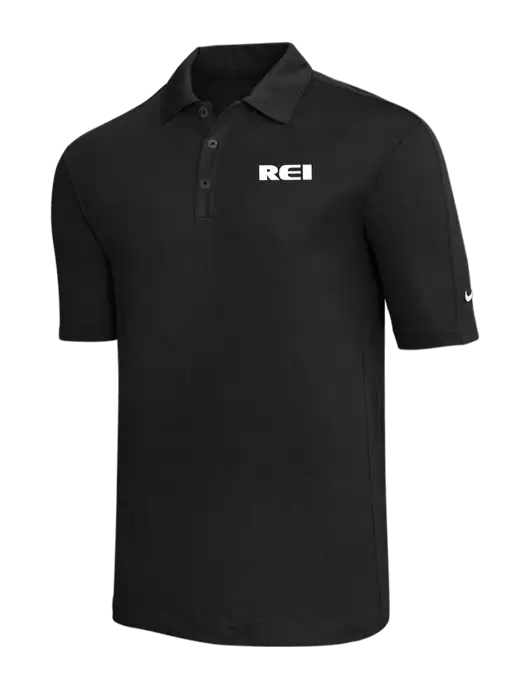 Nike Black Tech Sport Dri-FIT Polo w/REI Logo, Armor Logo