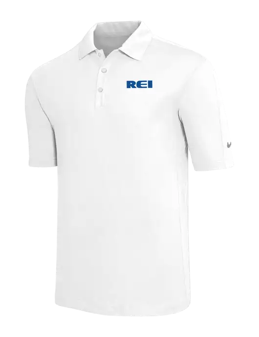 Nike White Tech Sport Dri-FIT Polo w/REI Logo, Armor Logo